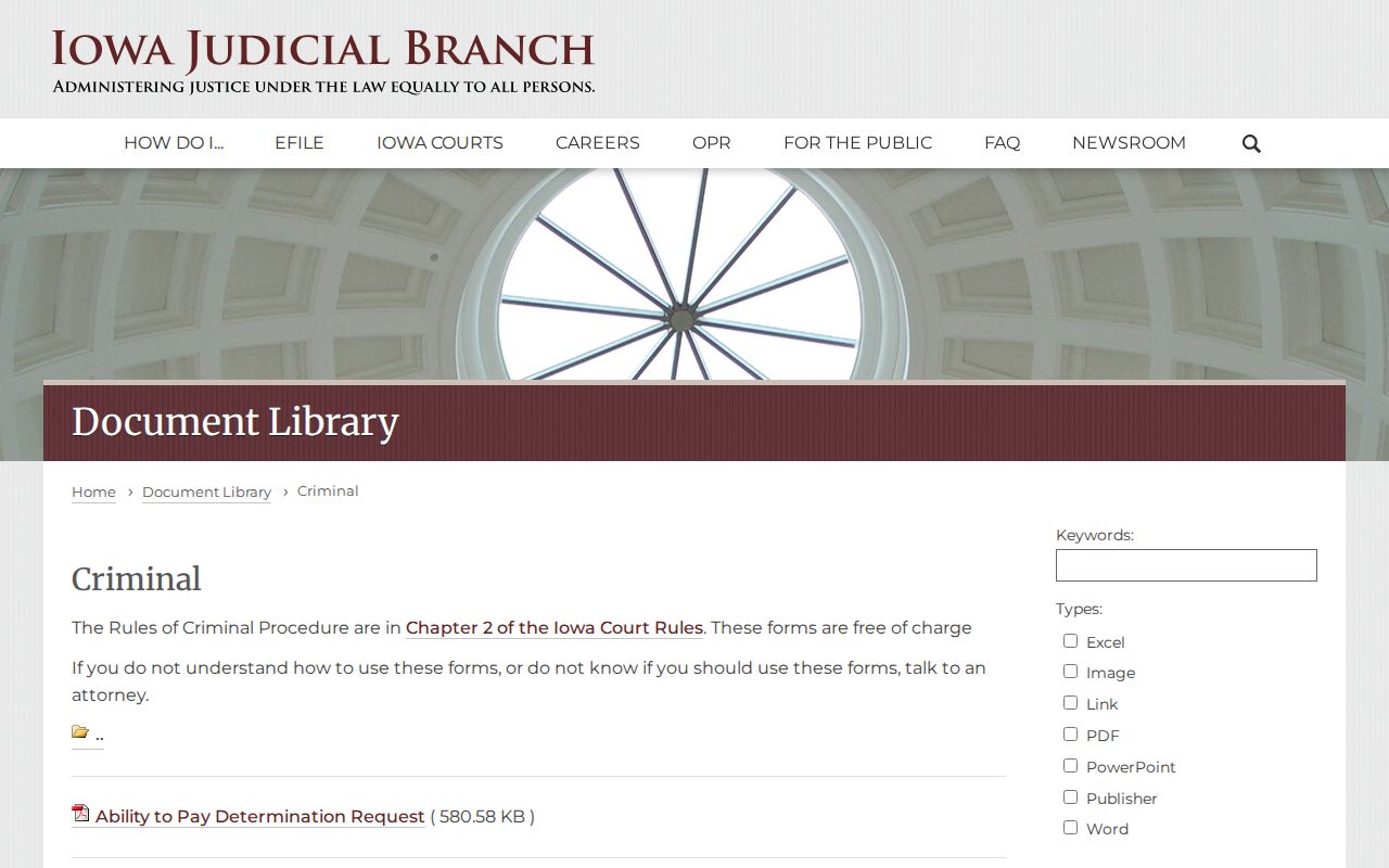 Carroll County bench warrant criminal procedure forms library